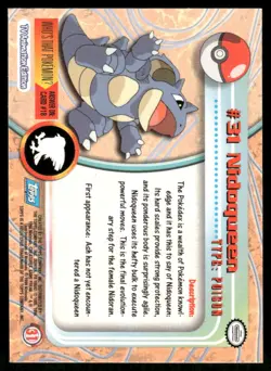 Pokemon Cards Nidoqueen #31 Topps Trading Cards Series 1 LP *3 - Image 2