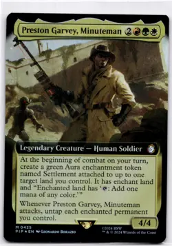 MTG Preston Garvey, Minuteman (Extended Art) Foil NM Universes Beyond: Fallout M - Image 1
