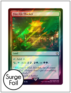 1x Fire-Lit Thicket, Surge Foil, Final Fantasy, Magic MTG NM - Image 1
