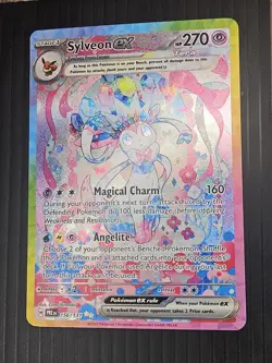 Pokemon TCG Scarlet & Violet Prismatic Evolutions Sylveon EX Card 156/131 - Image 1