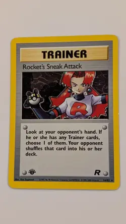 Pokemon Rocket’s Sneak Attack 16/82 1st Edition Rare – LP - Image 1