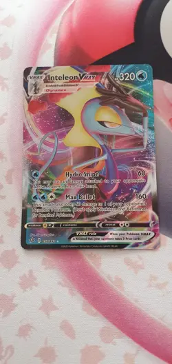 Pokemon TCG Inteleon VMAX Rebel Clash 050/192 Holo Ultra Rare - Image 1