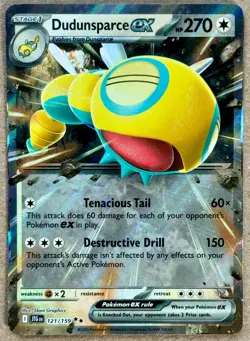 POKEMON TCG JOURNEY TOGETHER DUNDUNSPARCE EX DOUBLE RARE HOLO 121/159 NM+ - Image 1