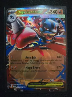 Mega Lucario ex 77/132 Mega Evolution Double Rare Pokemon TCG NM - Image 1