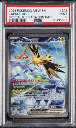 2023 POKEMON MEW EN-151 SPECIAL ILLUSTRATION RARE #202 ZAPDOS EX PSA 9 - Image 1