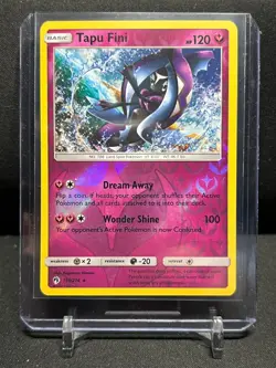 Tapu Fini 151/214 Reverse Holo Rare Pokemon 2018 Lost Thunder - LP - Image 1