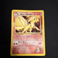 Blaine's Ninetales 21/132 Gym Challenge Rare Regular Unlimited 60 HP Pokemon TCG - Image 1