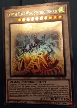 Crystal Clear Wing Synchro Dragon (Ghost Rare) LED8-EN005 Legendary Duelists:... - Image 1
