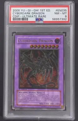 2006 YU-GI-OH! CYBERDARK IMPACT 1ST EDITION #CDIP-EN035 CYBERDARK DRAGON PSA 8 - Image 1
