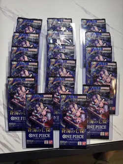 17x One Piece TCG OP-14 Azure Sea's Seven Sleeved Booster Packs Japanese NEW LOT - Image 1