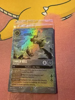 Disney Lorcana Fabled Tinker Bell Glimmer Foil Promo 11/P3 SEALED - Image 2