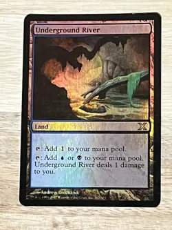 Magic The Gathering MTG Card 10th Edition Underground River Foil 362/383 LP - Image 1