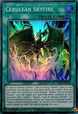 SDSA-EN019 CERULEAN SKYFIRE SUPER RARE 1ST EDITION YuGiOh CARD - Image 1