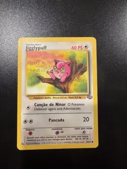 Pokemon TCG Jigglypuff Card 54/64 Common Unlimited Jungle Portuguese - Image 1