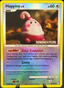 Happiny 52/123 Burger King Promo Reverse Holo Vintage Promo Card NM Pokemon Rare - Image 1