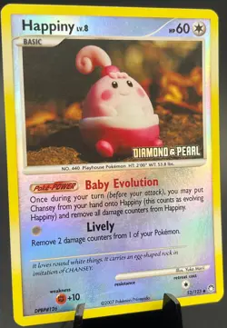 Happiny 52/123 Burger King Promo Reverse Holo Vintage Promo Card NM Pokemon Rare - Image 2