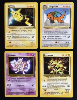 SEALED Set of 4 Black Star Promo WB Movie Pokemon Cards (Pikachu, Dragonite, +) - Image 3