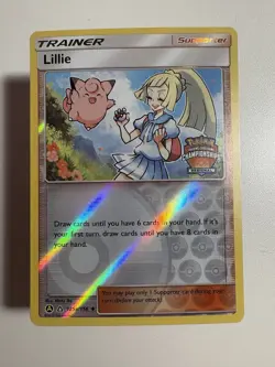 Lillie Trainer Supporter Pokemon Card 125a Promo TCG Championships Regionals - Image 1