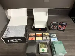 Magic The Gathering 1000 Card Lot + Card Sleeves + Lands + Dueling Deck - Image 1