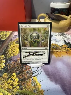 Chrome Mox (Signed) LP Mirrodin MTG - Image 1