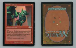 Magic the Gathering : Urza's Saga ( Goblin Lackey ) Lightly Played - Image 1