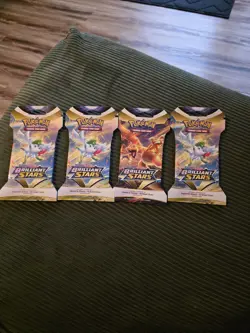 Pokemon Brilliant Stars Booster Pack Art Set 4x Sealed Packs Sword & Shield - Image 1