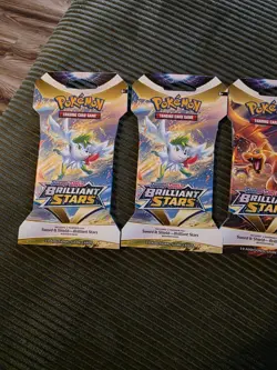 Pokemon Brilliant Stars Booster Pack Art Set 4x Sealed Packs Sword & Shield - Image 2