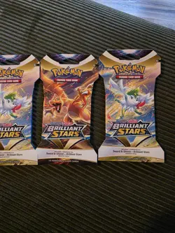Pokemon Brilliant Stars Booster Pack Art Set 4x Sealed Packs Sword & Shield - Image 3