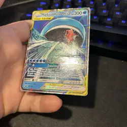 Pokemon TCG Magikarp & Wailord GX Black Star Promo SM166 Sm Holo - Damaged - Image 4