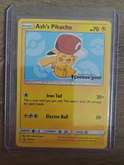Ash's Pikachu #SM113 Pokemon Promo - Image 1