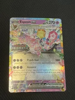 Pokemon TCG Prismatic Evolutions 034/131 Espeon EX Stamped Promo - NM - Image 1