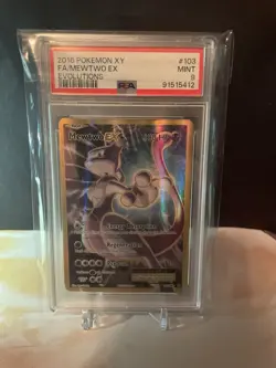 Pokemon TCG Mewtwo EX Holo Full Art Ultra Rare Card 157/162 PSA 9 - Image 1
