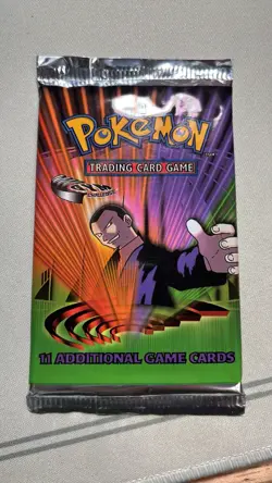 GYM CHALLENGE (Giovanni Art) SEALED Booster Pack Pokemon Cards - Heavy - Image 4