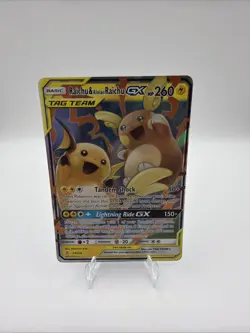 Pokemon Raichu & Alolan Raichu GX 54/236 Ultra Rare Holo TAG TEAM Unified Minds - Image 2