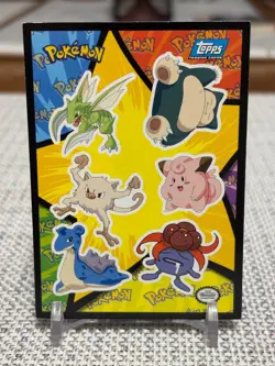 1999 Topps Pokemon The First Movie #S16 (Sticker & Puzzle Card) Blue Logo LP - Image 1