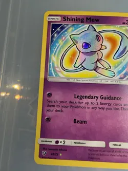 Pokemon Shining Mew 40/73 Shining Legends Holo Shiny Holo Rare HP 30 Basic - Image 4