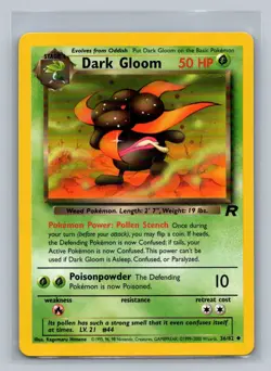 2000 Pokemon TCG Wizards of the Coast Team Rocket Dark Gloom #36 Unlimited - Image 1
