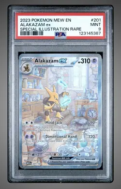 Alakazam Ex # 201 Pokemon 2023 Mew En-151 Special Illustration Rare PSA 9 🧪 - Image 1