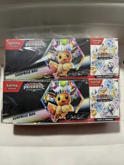 LOT OF 2 - Pokemon Prismatic Evolutions Surprise Box + Booster Bundle Lot - Image 1
