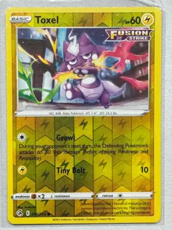 Toxel 105/264 Common Fusion Strike Pokemon Reverse Holo Near Mint - Image 1