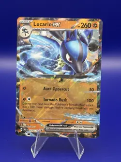 2025 Pokemon SV Prismatic Evolutions Lucario ex Rare #051/131 - Image 1