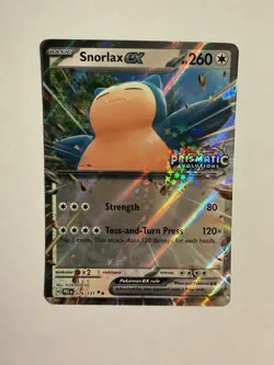 Snorlax ex 076/131 Prismatic Evolutions Stamp Special Collection Promo Pokemon - Image 1