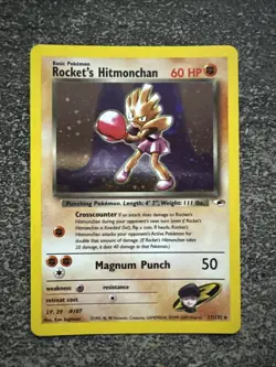 ROCKET’S HITMONCHAN HOLO - POKEMON 11/132 GYM HEROES MINT ENGLISH - Image 1