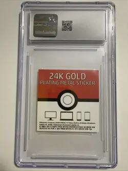 CGC Mint 9 Charizard 24k Gold Plated Sticker Pokemon - Image 2