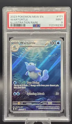 Pokemon Wartortle Illustration Rare PSA 9 Scarlet & Violet 151 171/165 Holo - Image 1