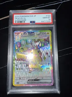2024 POKEMON JPN SV8-SUPER ELECTRIC BREAKER SUPER RARE #122 PIKACHU EX PSA 10 - Image 1