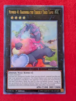 Yugioh Number 41 Bagooska The Terribly Tired Tapir BLRR-EN085 1st Edition LP - Image 1