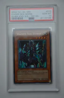 Yu-Gi-Oh Kaiser Sea Horse #015 Kaiba Evolution S.D. 1st Edition 2004 PSA 10 - Image 3