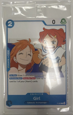 One Piece Promo Card P-096 Girl Nami Sealed Promo - Image 1
