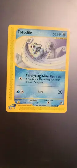 2002 Pokemon Totodile Expedition 135/165 Regular Base Card Non-holo - Image 1